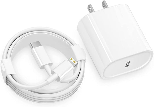 iPhone 20W Fast Charger with Type-C to Lightning Cable for All iPhone Models